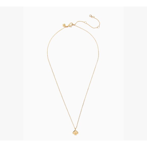 NWT Kate Spade Everyday Spade Metal Mini Pendant Necklace Valentine Gift set New - Picture 2 of 3